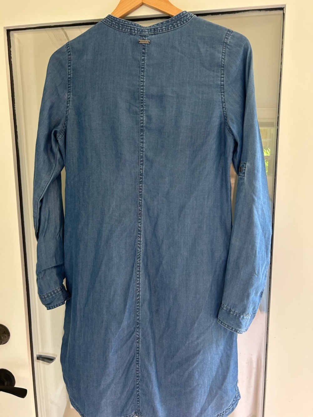Prana Aliki Roll Tab Sleeve Antique Denim Chambray Shirt Dress, Size Small - Picture 4 of 4